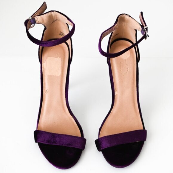 Charlotte Russe Purple Suede Heels - Size 7 - Picture 5 of 8